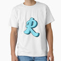 Blue R T-Shirt - Minimalist Print Men Women - T-Shirt, Sweatshirt, Hoodie