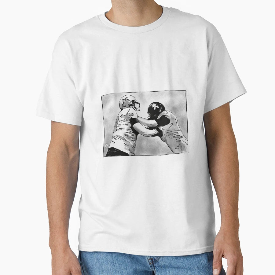 American Football Scrimmage Line T-Shirt - Custom Art Print Unisex - T-Shirt, Sweatshirt, Hoodie