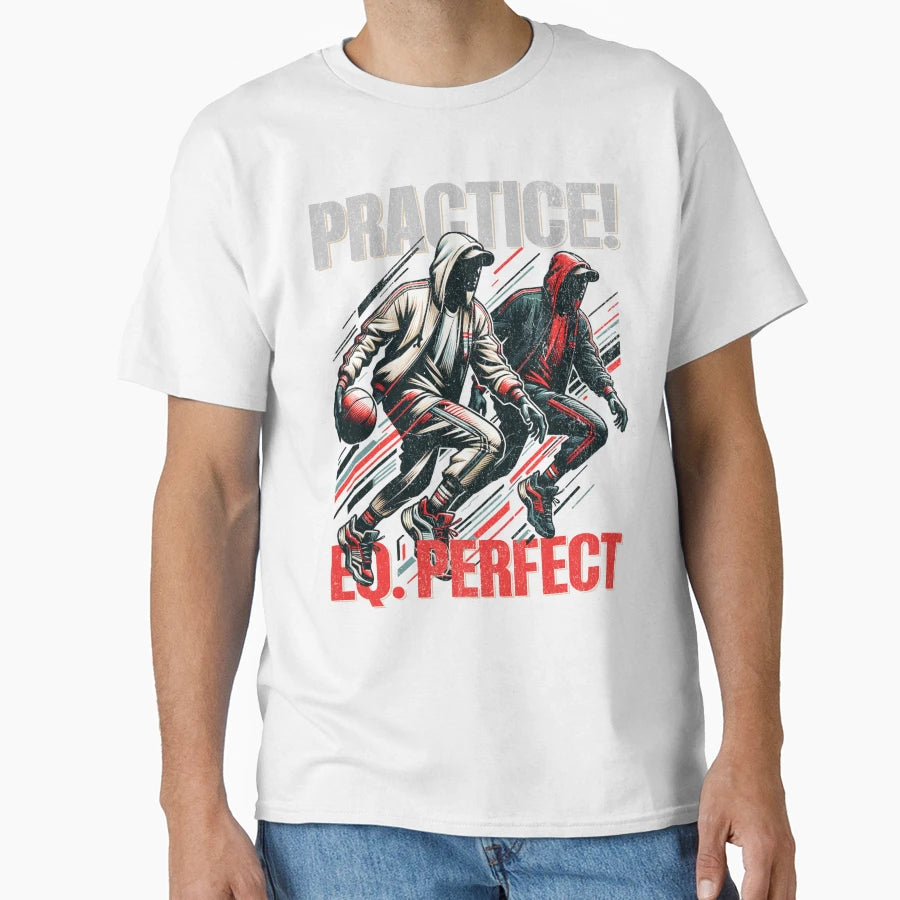 Practice Eq Basketball Enthusiast T-Shirt - Minimalist Print for Adults - T-Shirt, Sweatshirt, Hoodie