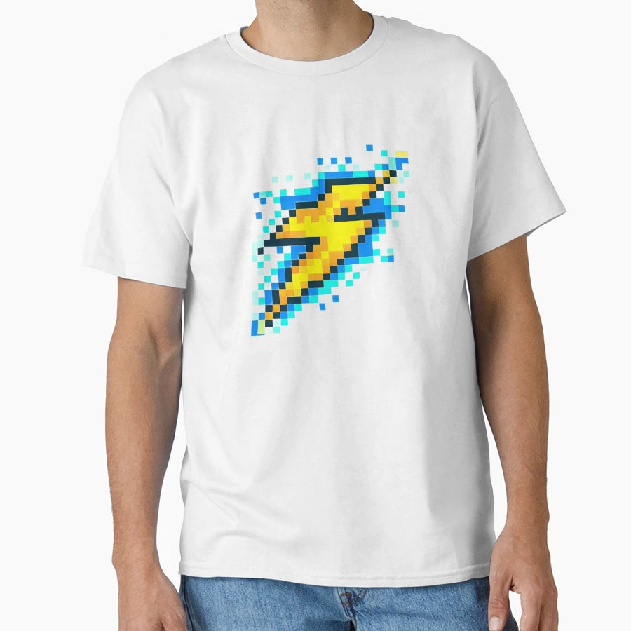 Pixelated Lightning T-Shirt - Minimalist Print for Adults - T-Shirt, Sweatshirt, Hoodie