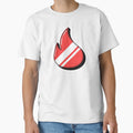 Glossy Fire Illustration Pop Art T-Shirt - Fun Novelty Design Men Women - T-Shirt, Sweatshirt, Hoodie
