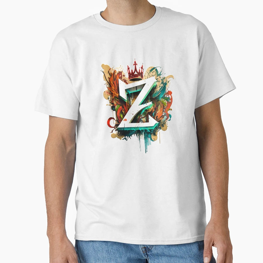 Graffiti Letter Z Crown T-Shirt - Trendy Graphic for Adults - T-Shirt, Sweatshirt, Hoodie