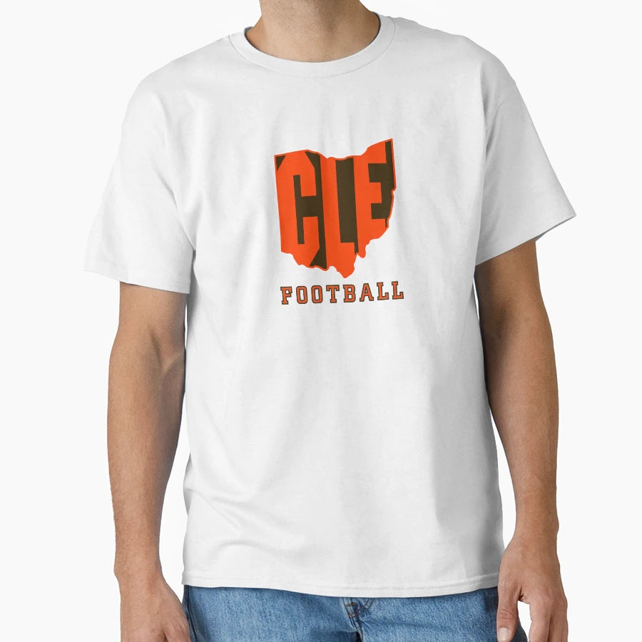 Cle Football T-Shirt - Novelty Apparel for Adults - T-Shirt, Sweatshirt, Hoodie