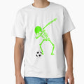 Halloween Dabbing Skeleton Soccer Ball T-Shirt - Streetwear Style Unisex - T-Shirt, Sweatshirt, Hoodie