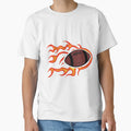Football Ball Fire T-Shirt - Minimalist Print for Adults - T-Shirt, Sweatshirt, Hoodie
