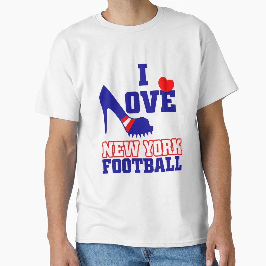 I Love New York Football T-Shirt - Graphic Print Unisex - T-Shirt, Sweatshirt, Hoodie