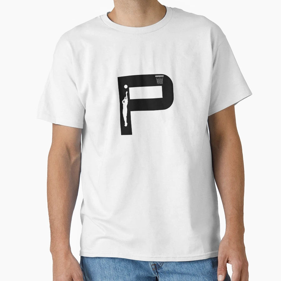 Personalized Basketball Initial P T-Shirt - Novelty Apparel Unisex - T-Shirt, Sweatshirt, Hoodie