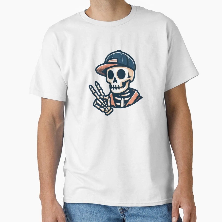 Peace Preppy Skeleton T-Shirt - Trendy Graphic for Adults - T-Shirt, Sweatshirt, Hoodie