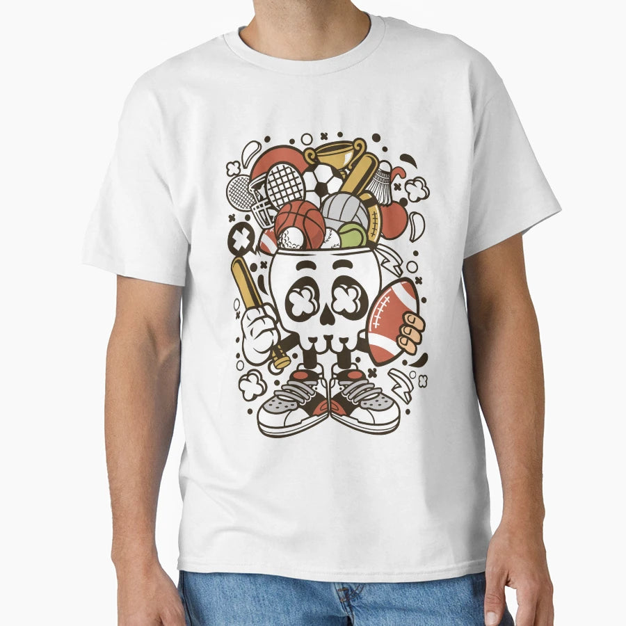 Sports Head T-Shirt - Unique Graphic for Adults - T-Shirt, Sweatshirt, Hoodie