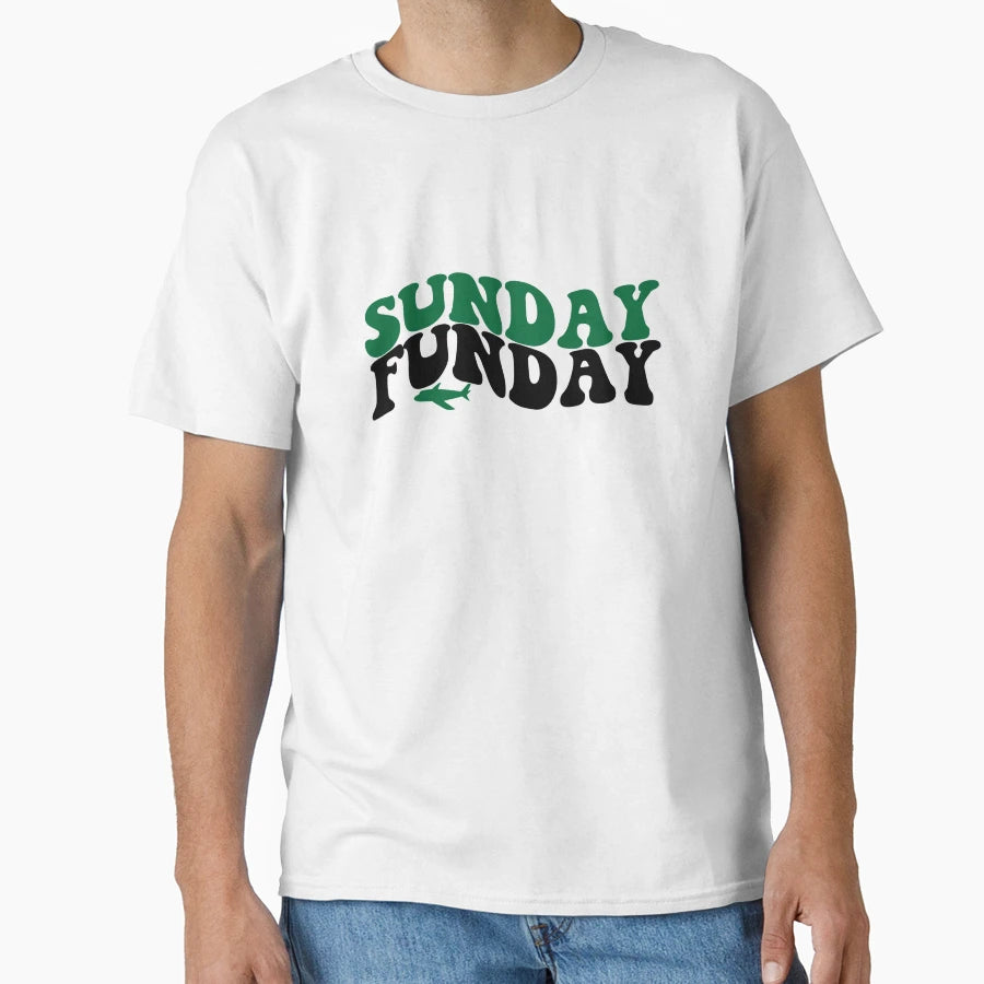 New York Jets Funky Sunday Funday T-Shirt - Custom Art Print Unisex - T-Shirt, Sweatshirt, Hoodie