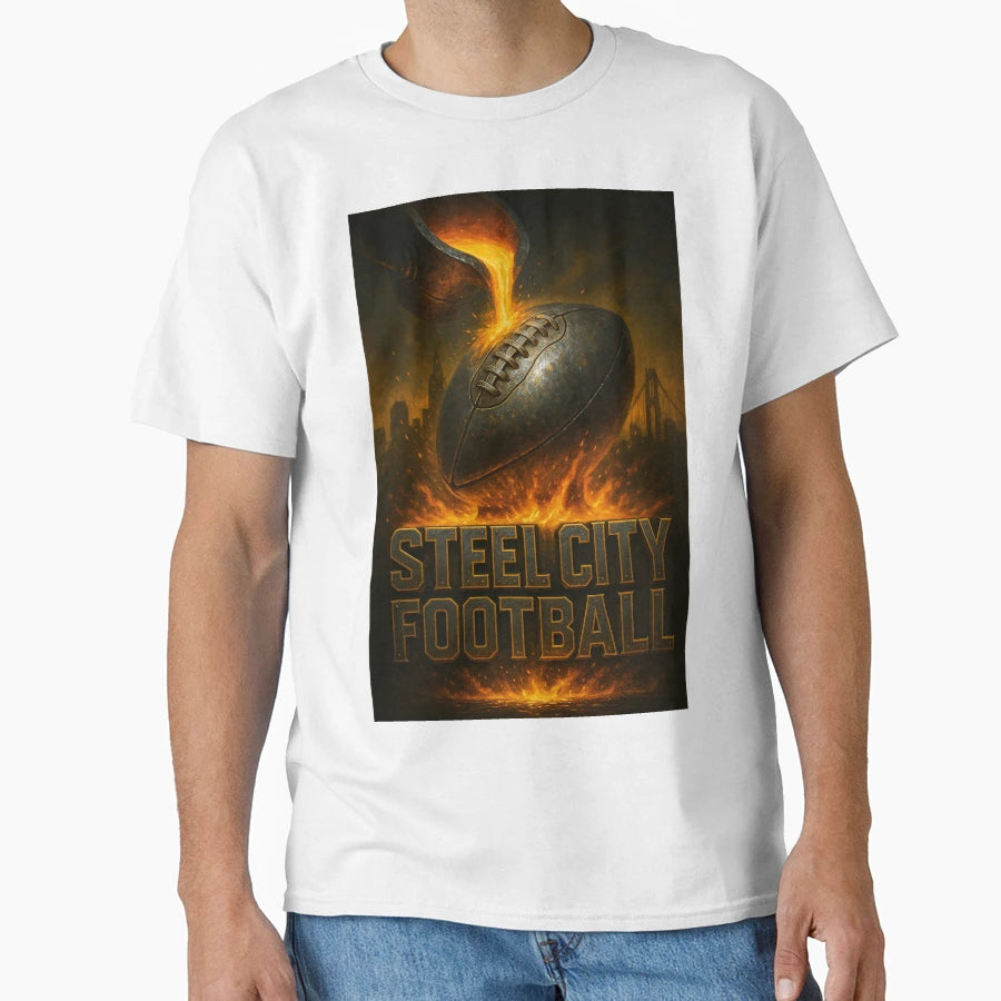 Steel City Football V3 T-Shirt - Aesthetic Graphic for Adults - T-Shirt, Sweatshirt, Hoodie