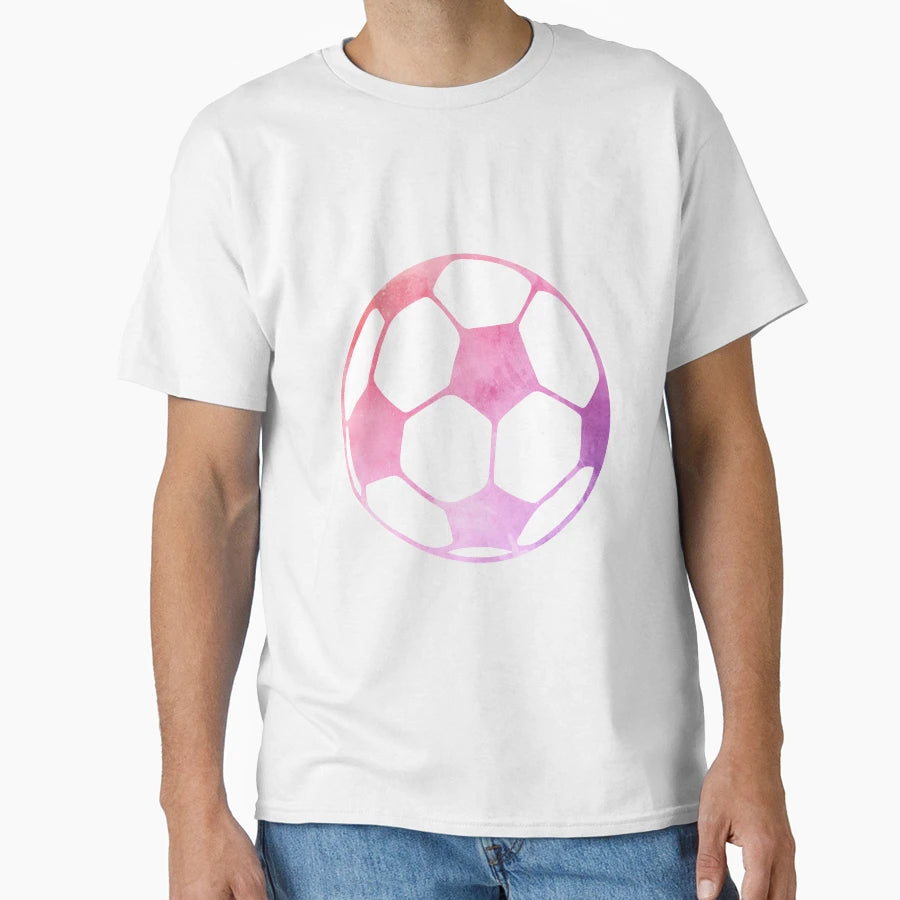 Purple Soccer Ball T-Shirt - Minimalist Print for Adults - T-Shirt, Sweatshirt, Hoodie