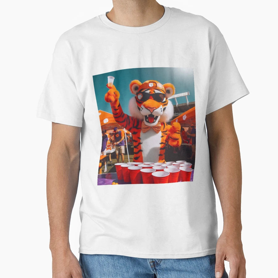 Tiger Beer Pong T-Shirt - Custom Art Print Unisex - T-Shirt, Sweatshirt, Hoodie