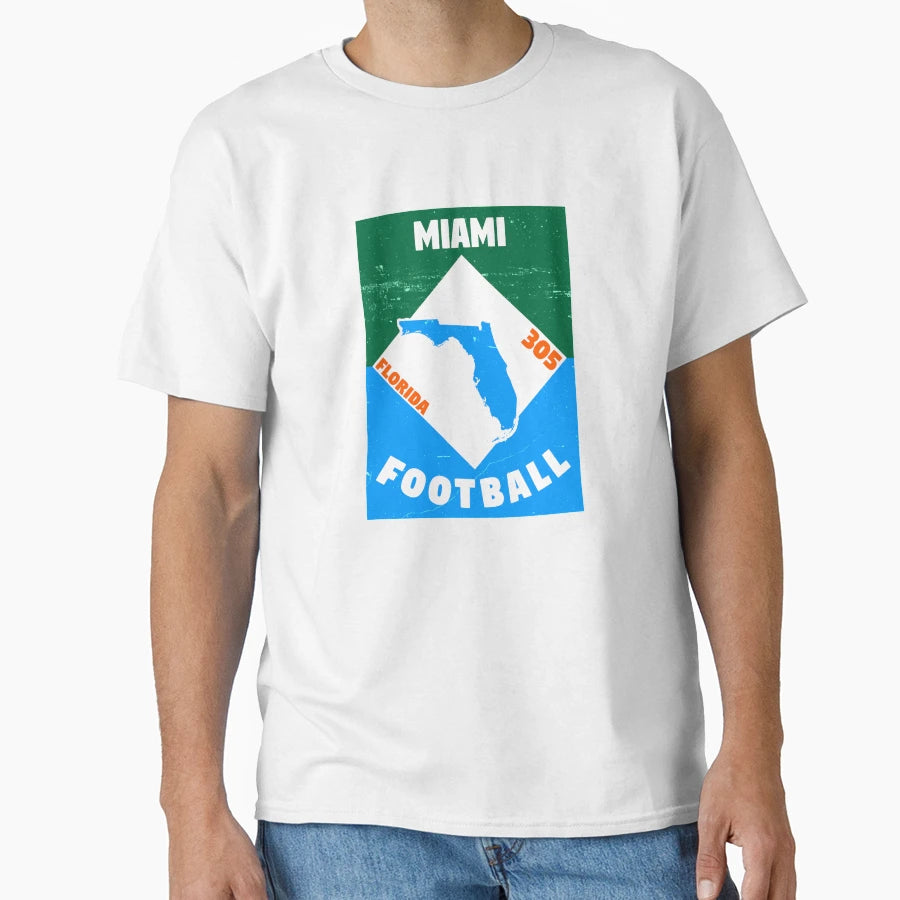 Miami Football T-Shirt - Aesthetic Graphic Men Women - T-Shirt, Sweatshirt, Hoodie