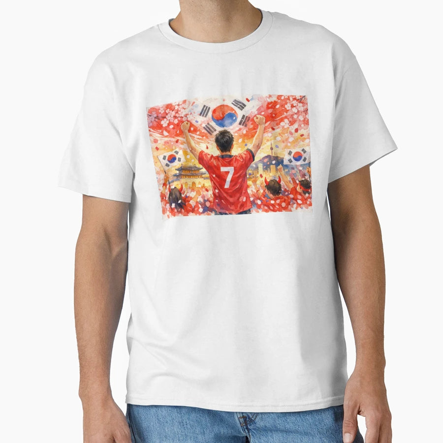 Southh Korea Soccer Vibes Soccer T-Shirt - Custom Art Print Unisex - T-Shirt, Sweatshirt, Hoodie