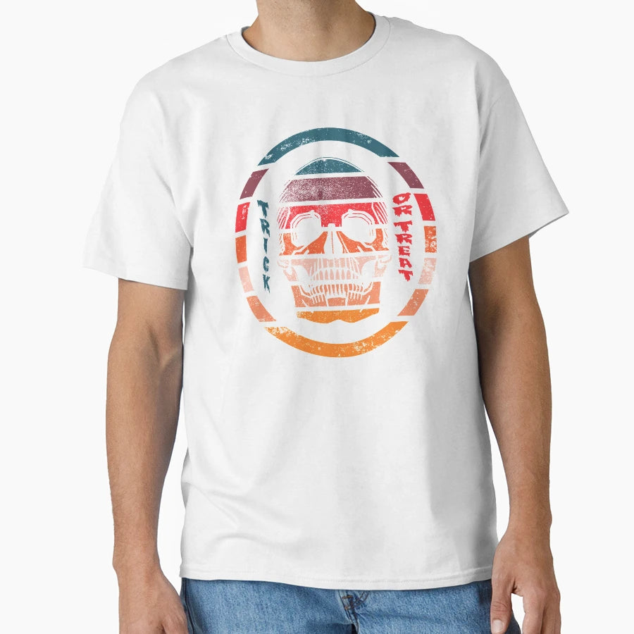 Trick Or Treat Skull T-Shirt - Trendy Graphic Men Women - T-Shirt, Sweatshirt, Hoodie
