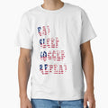 Eat Sleep Soccer Repeat American T-Shirt - Minimalist Print Men Women - T-Shirt, Sweatshirt, Hoodie