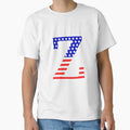 Zeta Symbol American Flag T-Shirt - Trendy Graphic for Adults - T-Shirt, Sweatshirt, Hoodie