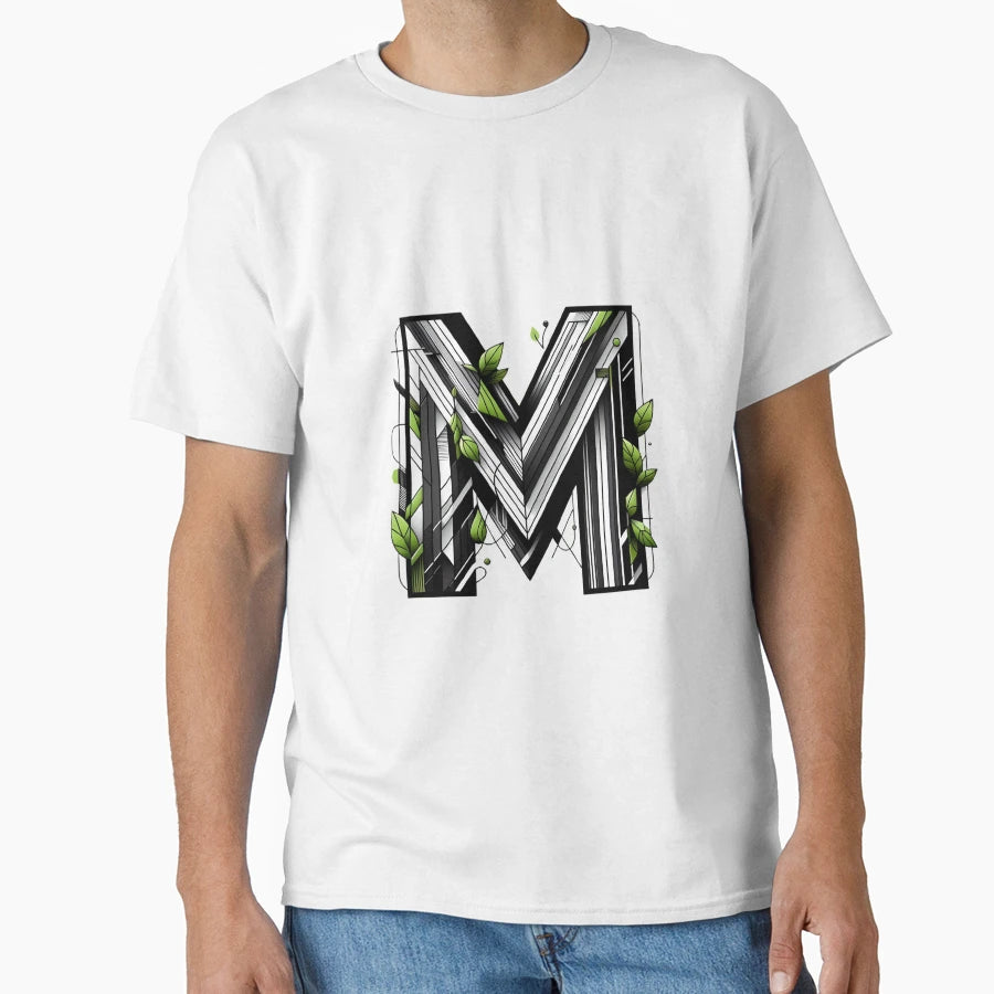 Letter M Has Geometric And Organic T-Shirt - Minimalist Print Unisex - T-Shirt, Sweatshirt, Hoodie