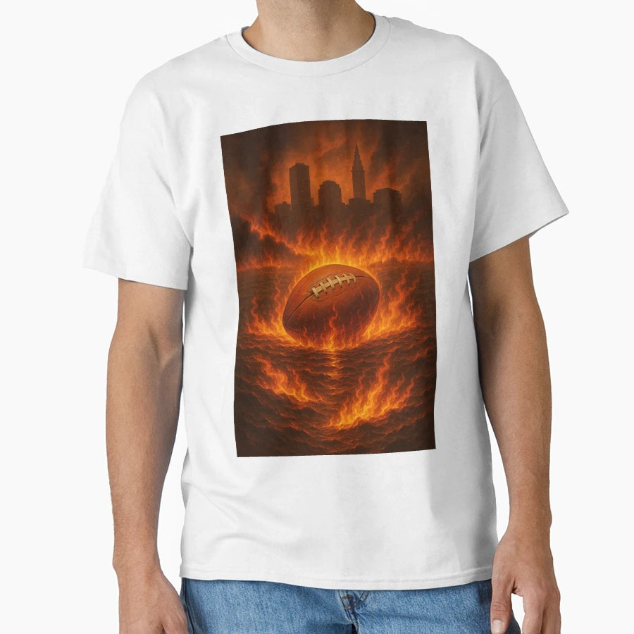 Cleveland Football V3 T-Shirt - Aesthetic Graphic Men Women - T-Shirt, Sweatshirt, Hoodie