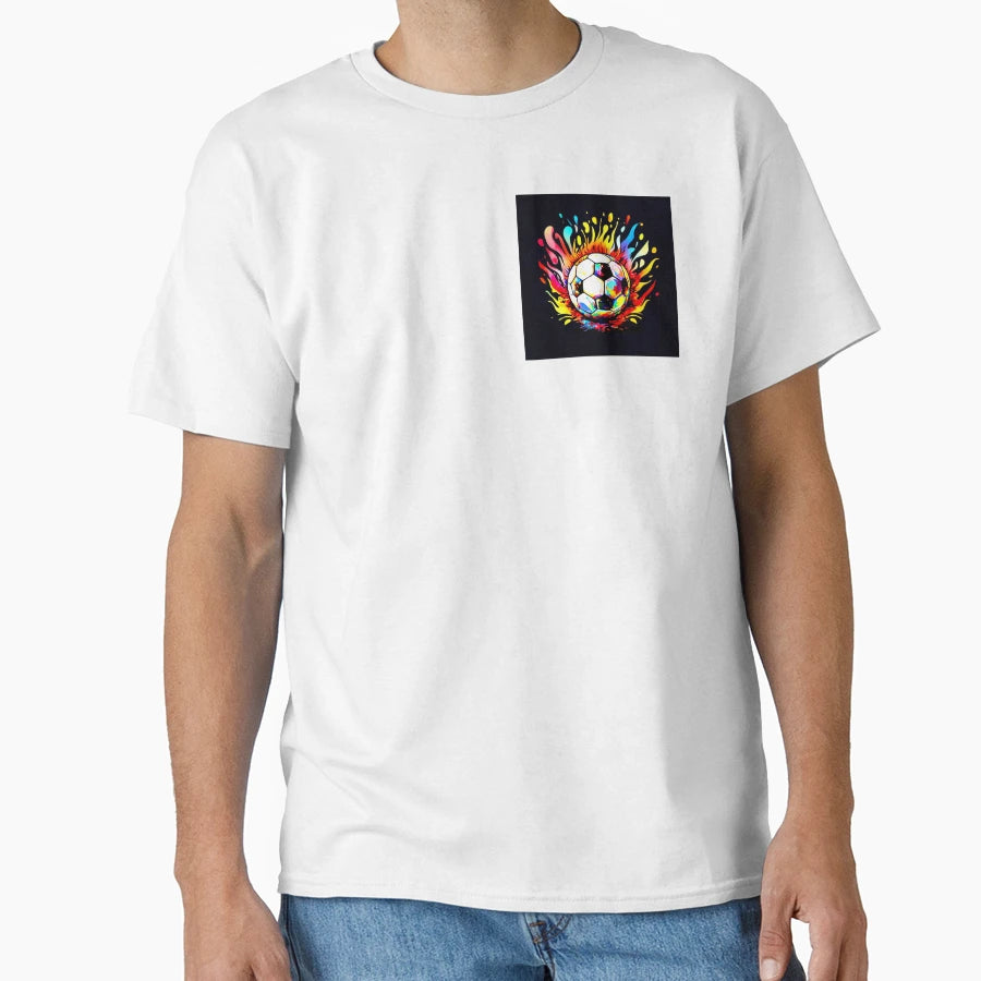 Watercolor Soccer Ball Painting T-Shirt - Unique Graphic Men Women - T-Shirt, Sweatshirt, Hoodie