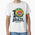 I Love Brazil Football T-Shirt - Novelty Apparel Men Women - T-Shirt, Sweatshirt, Hoodie