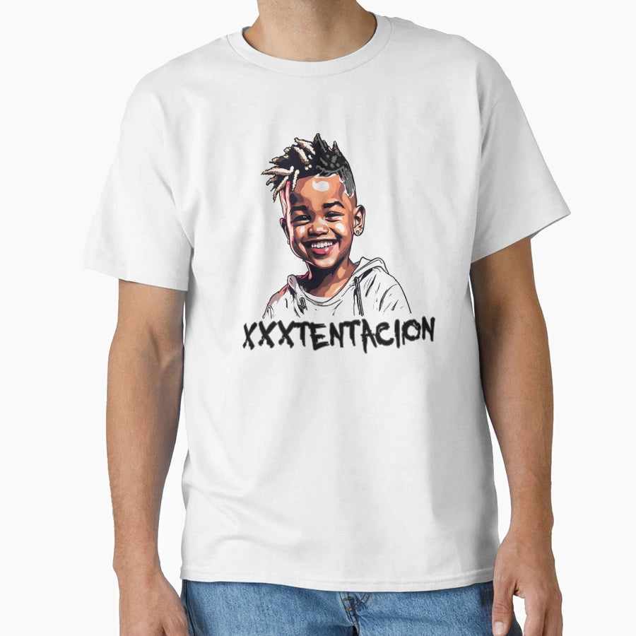 Xxxtentacion Happy Version T-Shirt - Novelty Apparel for Adults - T-Shirt, Sweatshirt, Hoodie