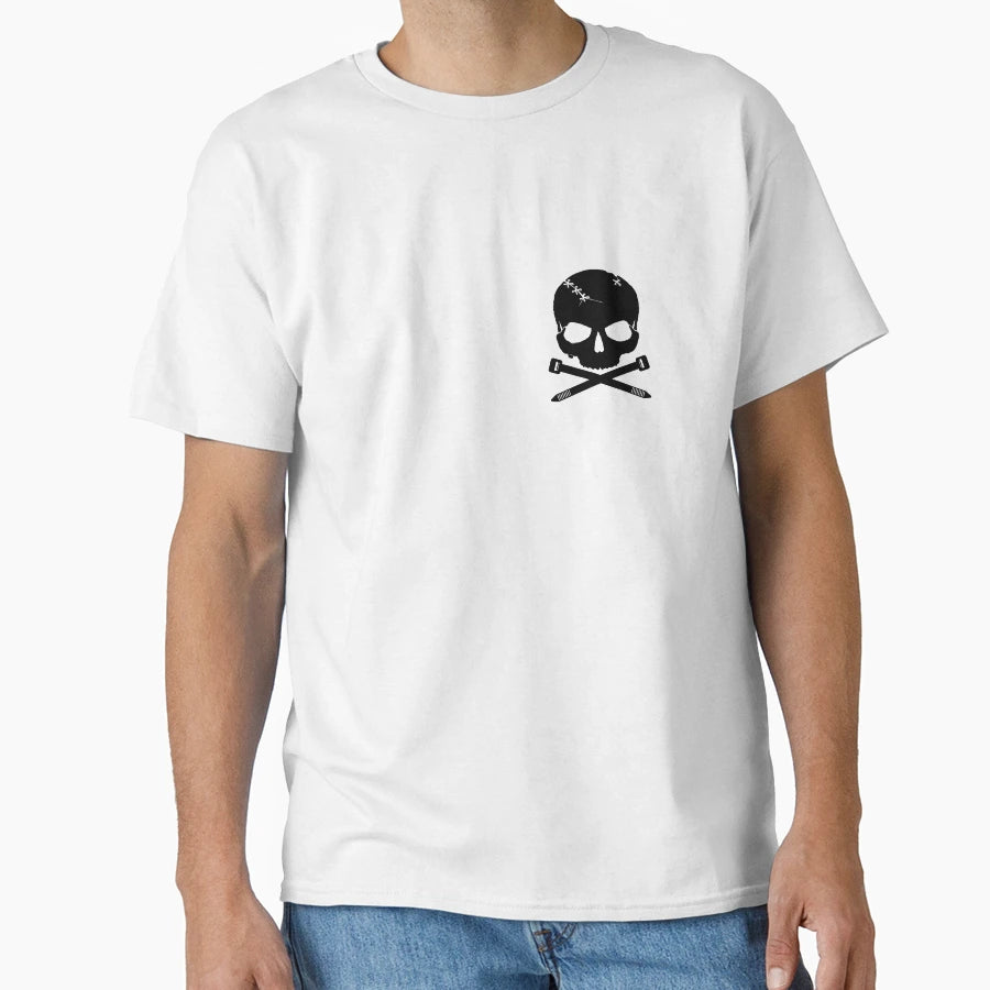Zip Tie Skull Black T-Shirt - Casual Everyday Wear Men Women - T-Shirt, Sweatshirt, Hoodie