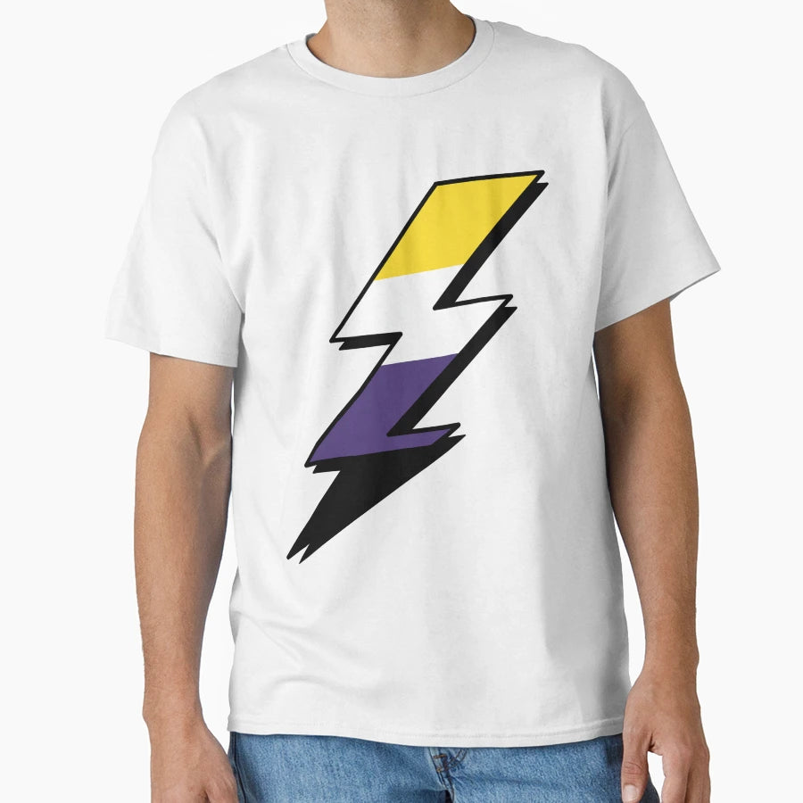 Non Binary Lightning T-Shirt - Trendy Graphic Men Women - T-Shirt, Sweatshirt, Hoodie