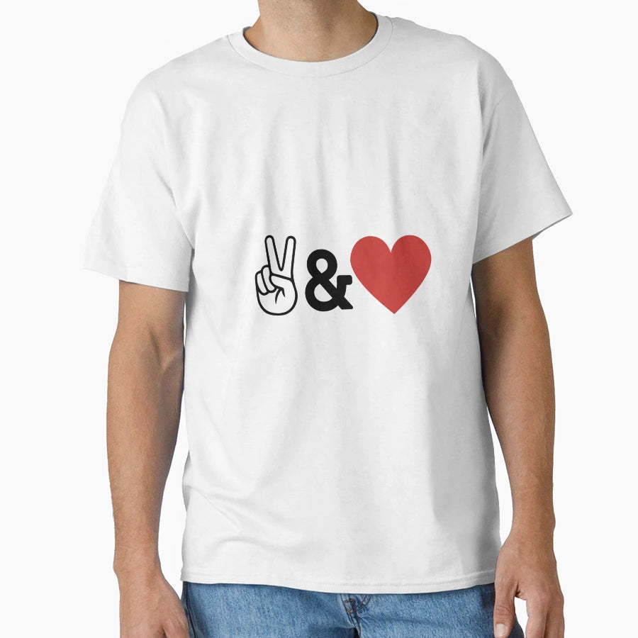 Peace And Love T-Shirt - Novelty Apparel for Adults - T-Shirt, Sweatshirt, Hoodie