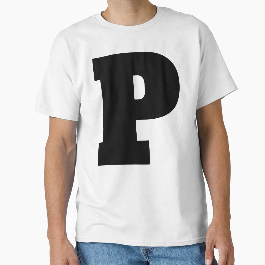 Alphabet P Uppercase Letter P Letter T-Shirt - Aesthetic Graphic Men Women - T-Shirt, Sweatshirt, Hoodie