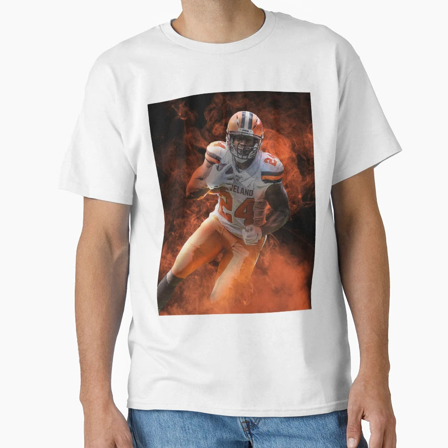 Nick Chubb Cleveland Sports Art T-Shirt - Novelty Apparel for Adults - T-Shirt, Sweatshirt, Hoodie