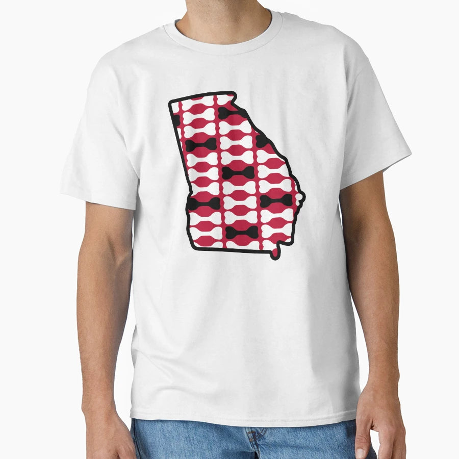 Georgia Helmet Bones T-Shirt - Minimalist Print for Adults - T-Shirt, Sweatshirt, Hoodie