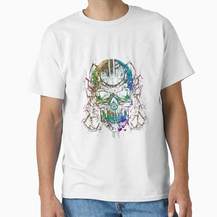 Neon Skull Rgb Strong Muscular T-Shirt - Unique Graphic Men Women - T-Shirt, Sweatshirt, Hoodie