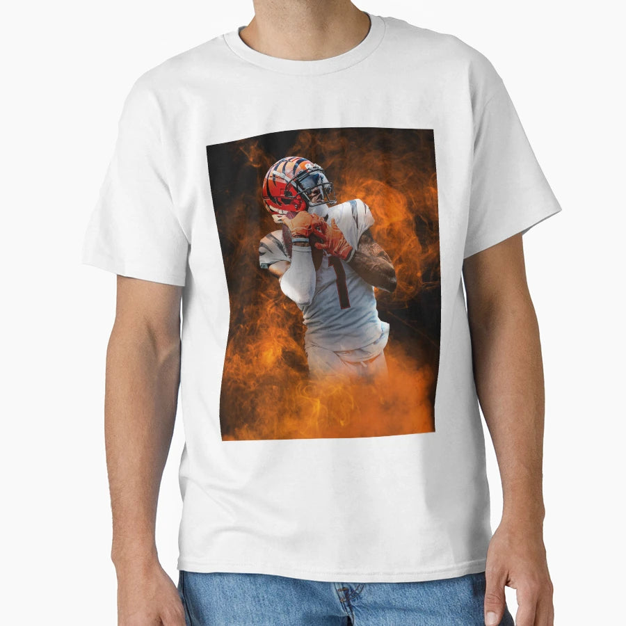 Jamarr Chase Cincinnati Sports Art T-Shirt - Aesthetic Graphic for Adults - T-Shirt, Sweatshirt, Hoodie