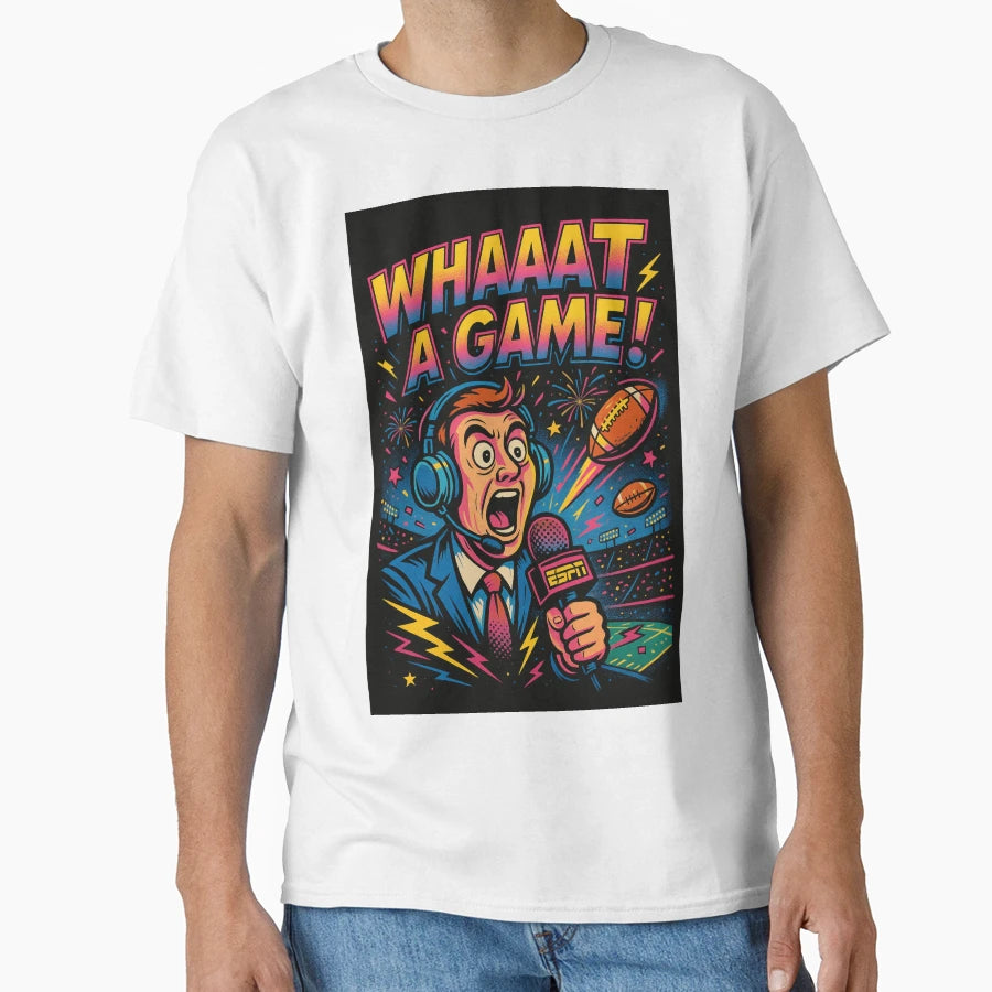Tribute To Mike Patrick Espn Mayhem T-Shirt - Graphic Print for Adults - T-Shirt, Sweatshirt, Hoodie