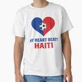 Haitian Soccer Heartbeat Haiti Is My T-Shirt - Aesthetic Graphic Men Women - T-Shirt, Sweatshirt, Hoodie