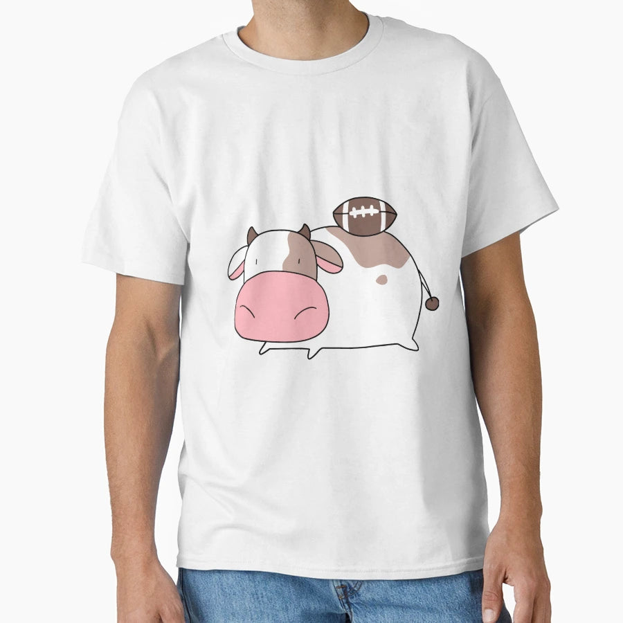 Cow And Football T-Shirt - Fun Novelty Design Unisex - T-Shirt, Sweatshirt, Hoodie