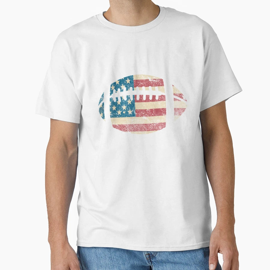 American Football Patriotic Sports T-Shirt - Graphic Print Men Women - T-Shirt, Sweatshirt, Hoodie