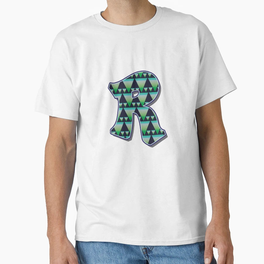Letter R Pattern T-Shirt - Minimalist Print for Adults - T-Shirt, Sweatshirt, Hoodie