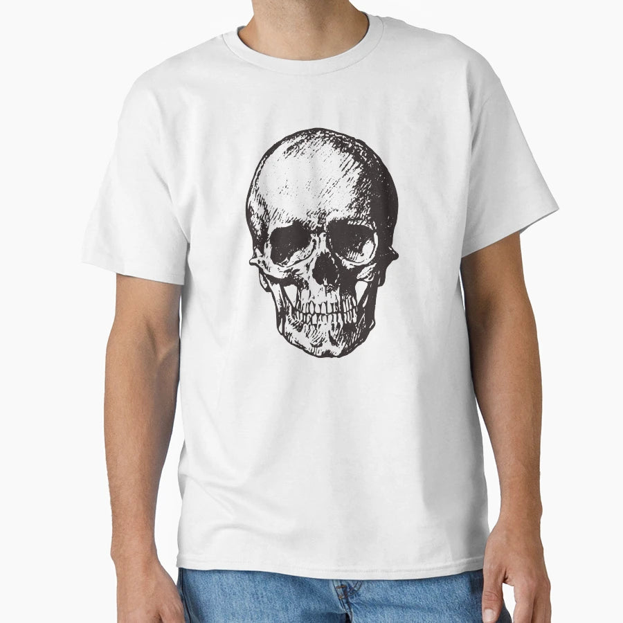 Human Skull T-Shirt - Casual Everyday Wear Unisex - T-Shirt, Sweatshirt, Hoodie