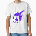 Football Purple Fireball Ball T-Shirt - Custom Art Print Men Women - T-Shirt, Sweatshirt, Hoodie