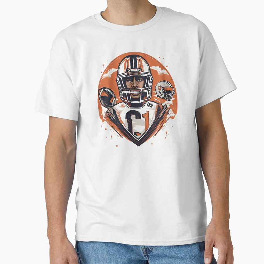 Football Player Action 1 T-Shirt - Custom Art Print Unisex - T-Shirt, Sweatshirt, Hoodie