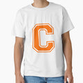 Varsity Letter C Orange Monogram T-Shirt - Fun Novelty Design Unisex - T-Shirt, Sweatshirt, Hoodie