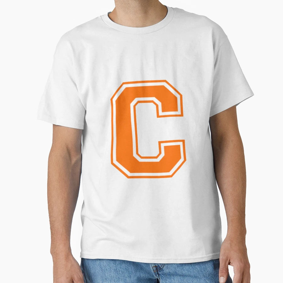 Varsity Letter C Orange Monogram T-Shirt - Fun Novelty Design Unisex - T-Shirt, Sweatshirt, Hoodie
