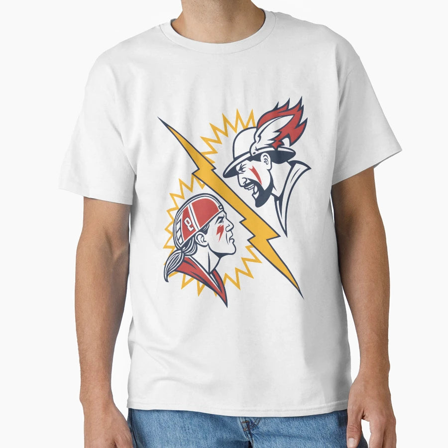 Epic Rivalry Face Off Comic T-Shirt - Unique Graphic for Adults - T-Shirt, Sweatshirt, Hoodie