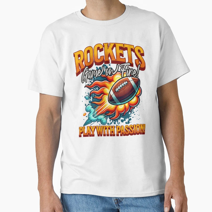 Rockets Game Fire T-Shirt - Unique Graphic Men Women - T-Shirt, Sweatshirt, Hoodie