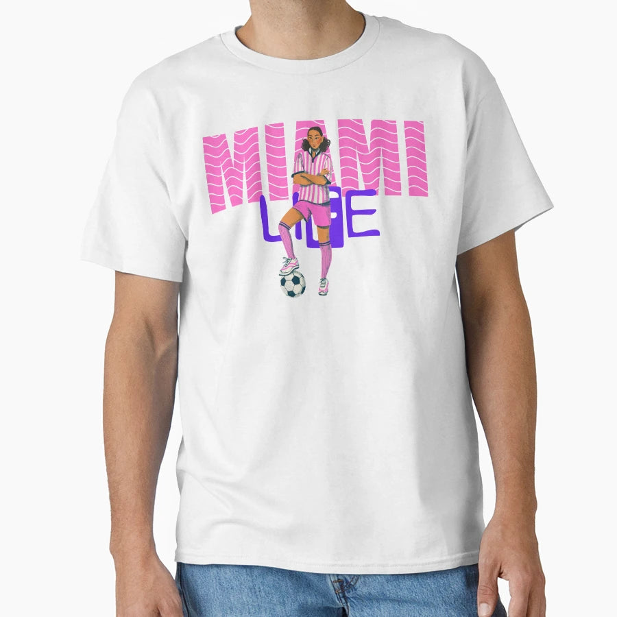 Soccer Miami Player T-Shirt - Custom Art Print Men Women - T-Shirt, Sweatshirt, Hoodie