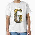 Letter G Monogram Yellow Flower Alphabet T-Shirt - Graphic Print Men Women - T-Shirt, Sweatshirt, Hoodie