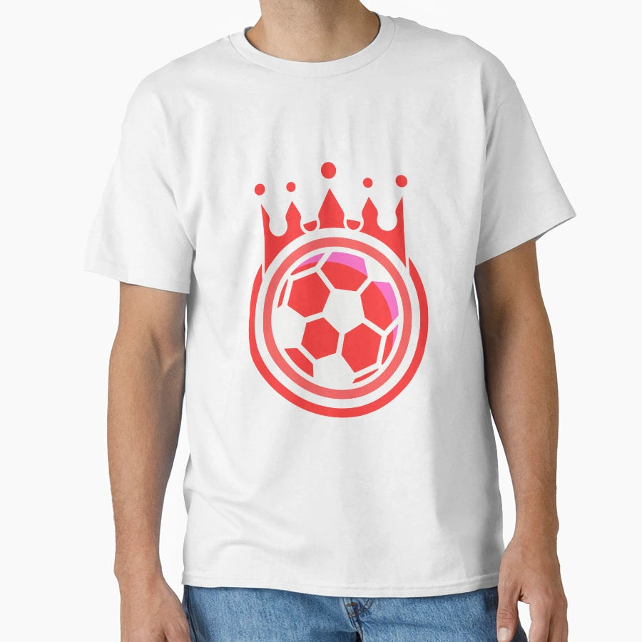 Football Red Crown Ball Football Ball T-Shirt - Novelty Apparel Unisex - T-Shirt, Sweatshirt, Hoodie
